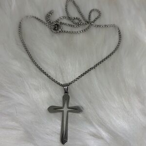 Stainless Steel Cross Pendent Necklace